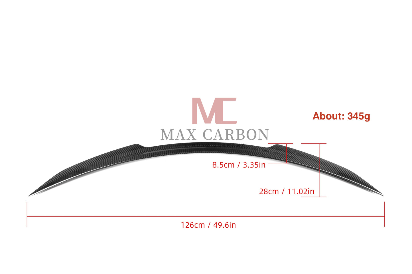 Lèvre de becquet arrière MC MAX CARBON Performance, pour Mercedes Benz classe C C205 coupé AMG C63 C43 