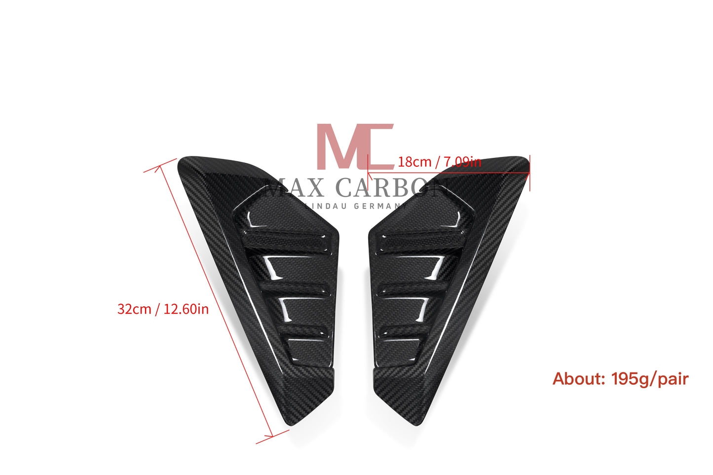 MC MAX CARBON Dry Carbon Performance Seiten Blenden Kotflügel für BMW X5 G05 LCI