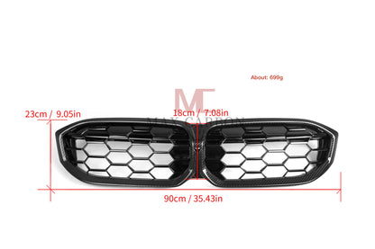 MC MAX CARBON Dry Carbon Ziergitter Grill Kühlergrill Ersatz für BMW G20 G21 inkl. M340i