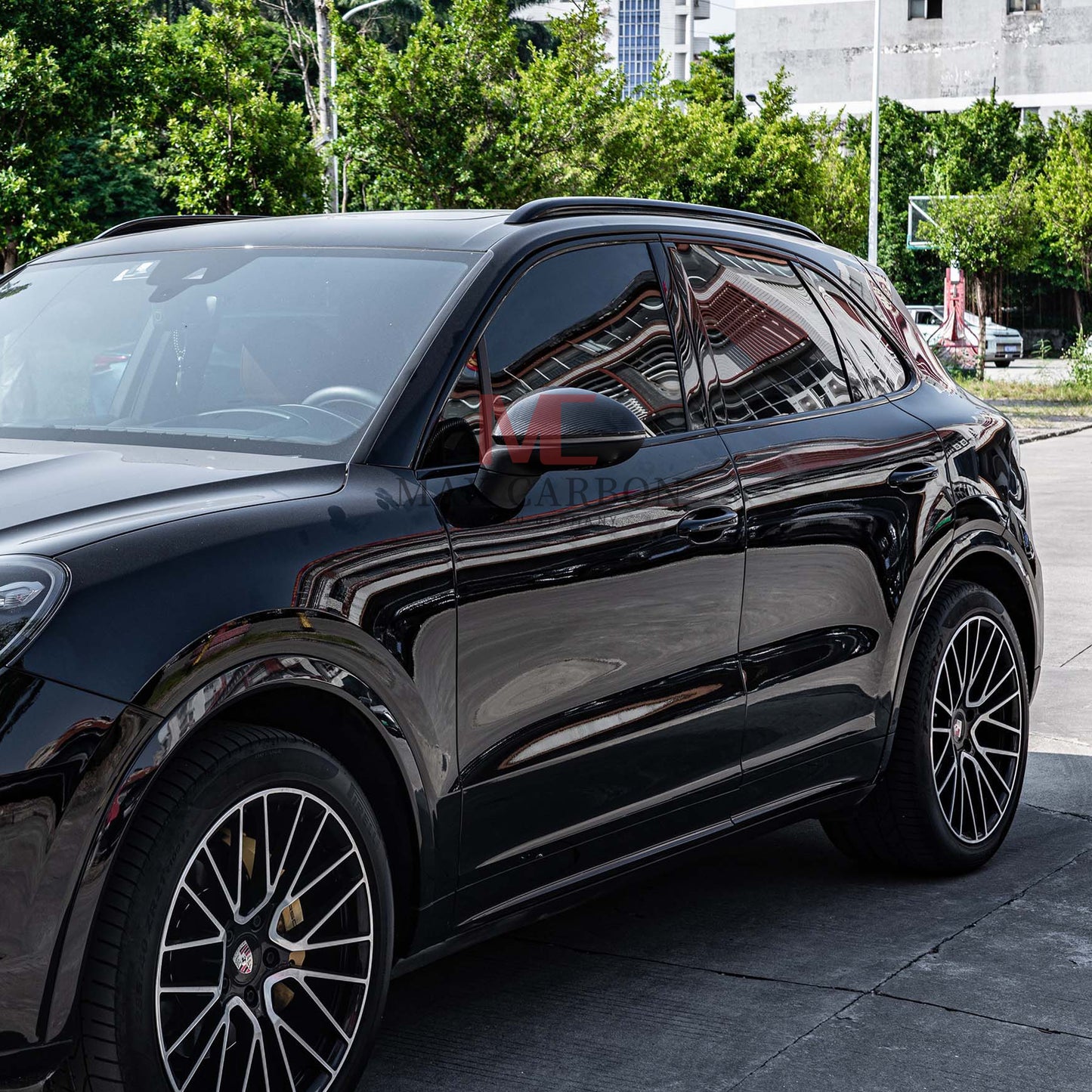 MAX CARBON Ersatz Spiegelkappen für Porsche Cayenne 9YA 9Y0 Cayenne Coupé 9YB S Turbo GTS GT
