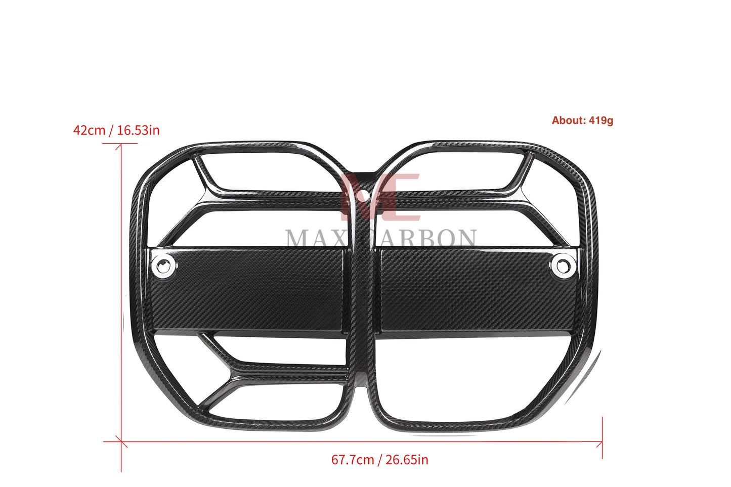 MAX CARBON PERFORMANCE Dry Carbon Front Kühlergrill Nieren Gitter für BMW G22 G23