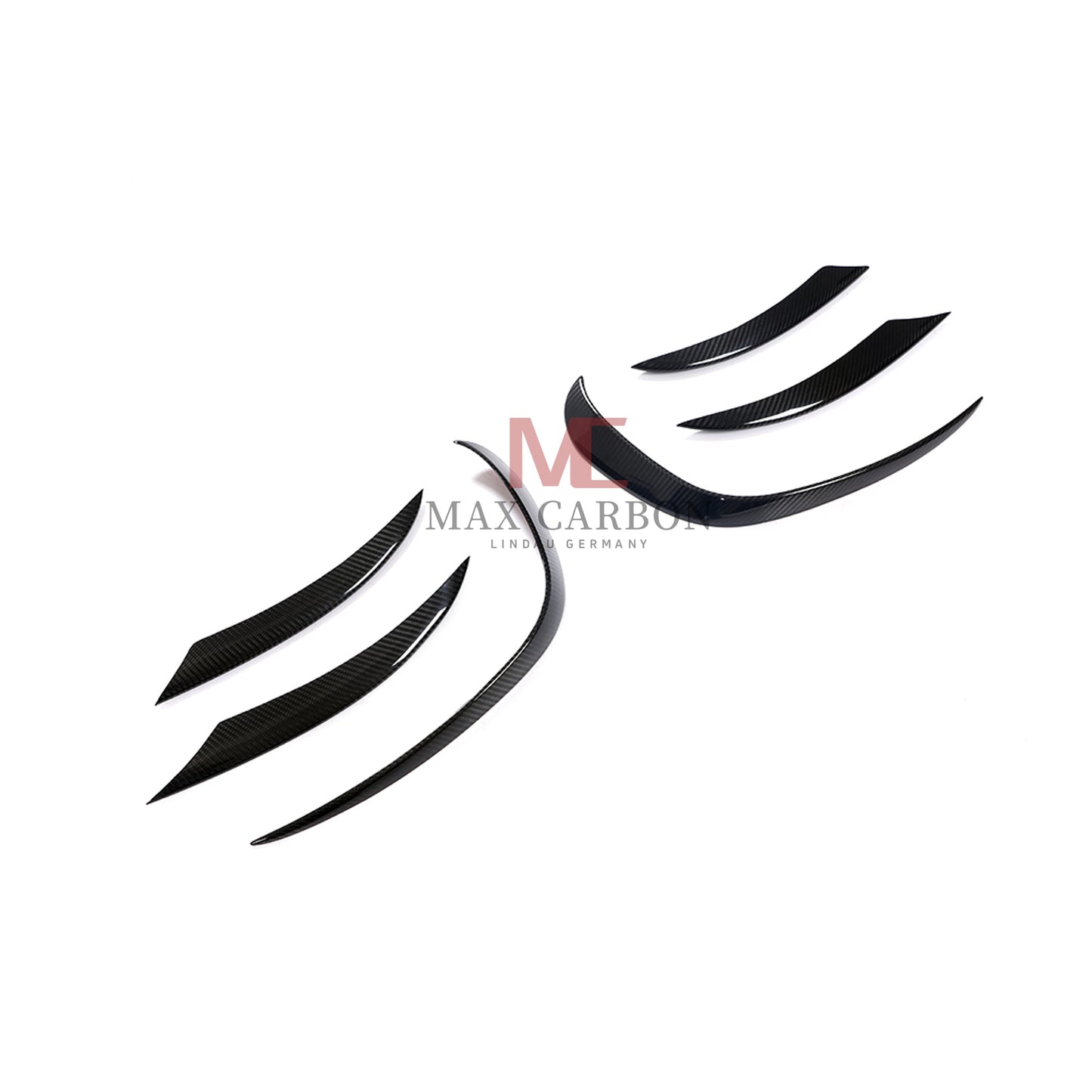 MC MAX CARBON Performance W205 C205 A205 S205 Front Bumper Canards for Mercedes Benz C Class Sport 