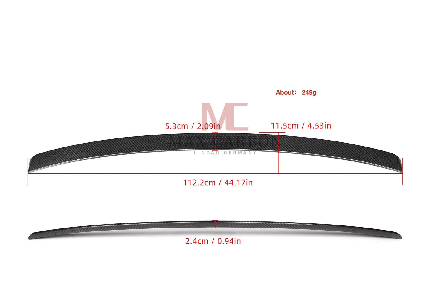 MAX CARBON Dry Carbon Prepreg Roof Spoiler suitable for BMW 4 Series G26 M440i 