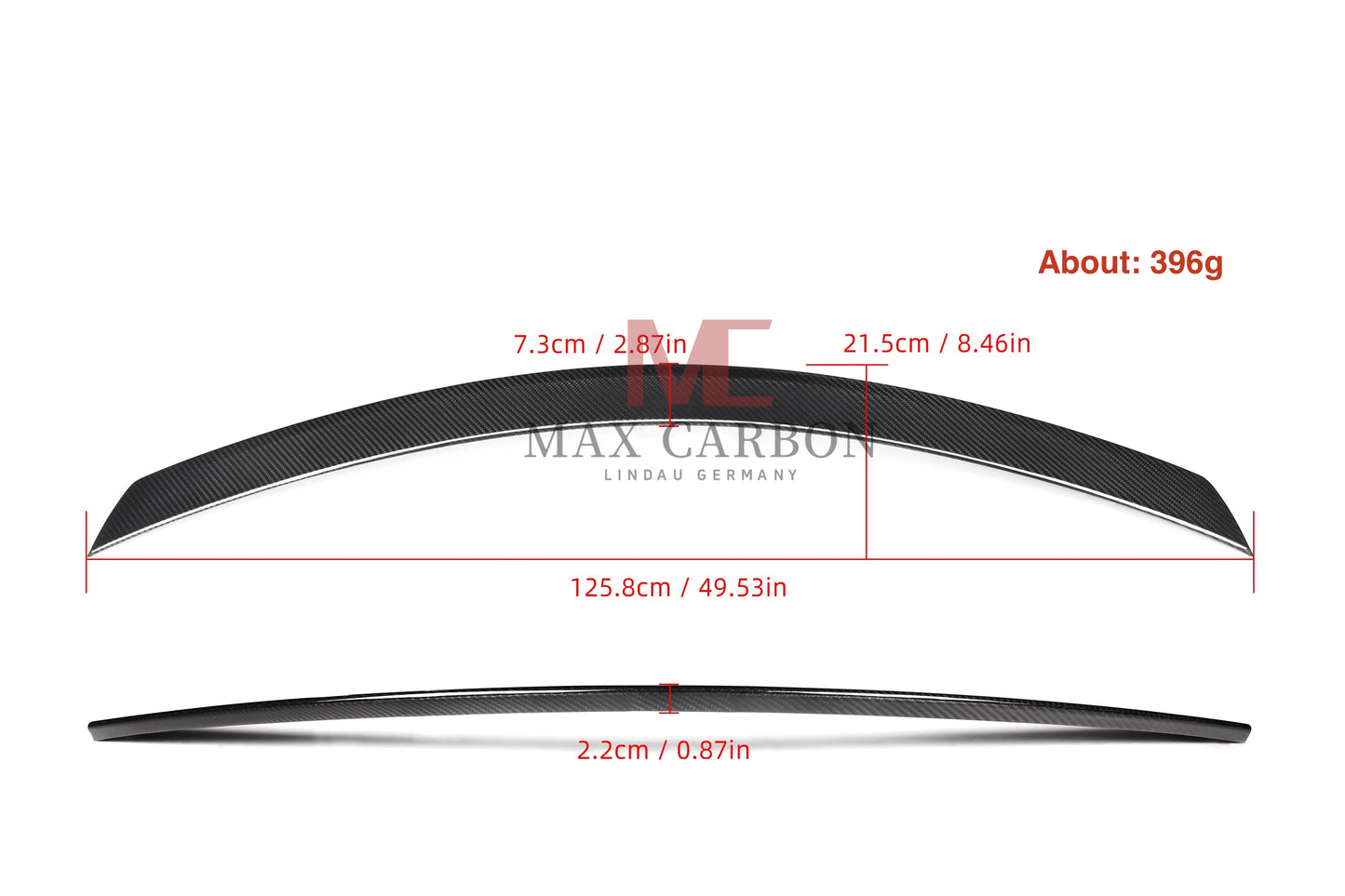 Lèvre de becquet arrière MC MAX CARBON Performance, pour Mercedes Benz classe C C205 coupé AMG C63 C43 