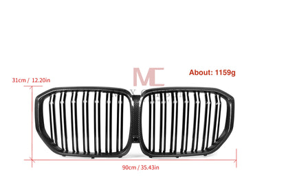 MC MAX CARBON Dry Carbon Performance Ziergitter Kühlergrill Grill Ersatz für BMW X5 X5M G05 F95 vor LCI