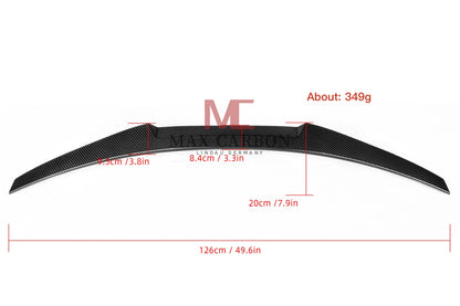 Lèvre de spoiler arrière MC MAX CARBON Performance Sport à bord détachable pour Audi A6 S6 RS6 C8 
