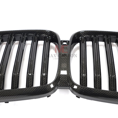 MC MAX CARBON Dry Carbon Performance Ziergitter Kühlergrill Grill Ersatz für BMW X5 X5M G05 F95 vor LCI