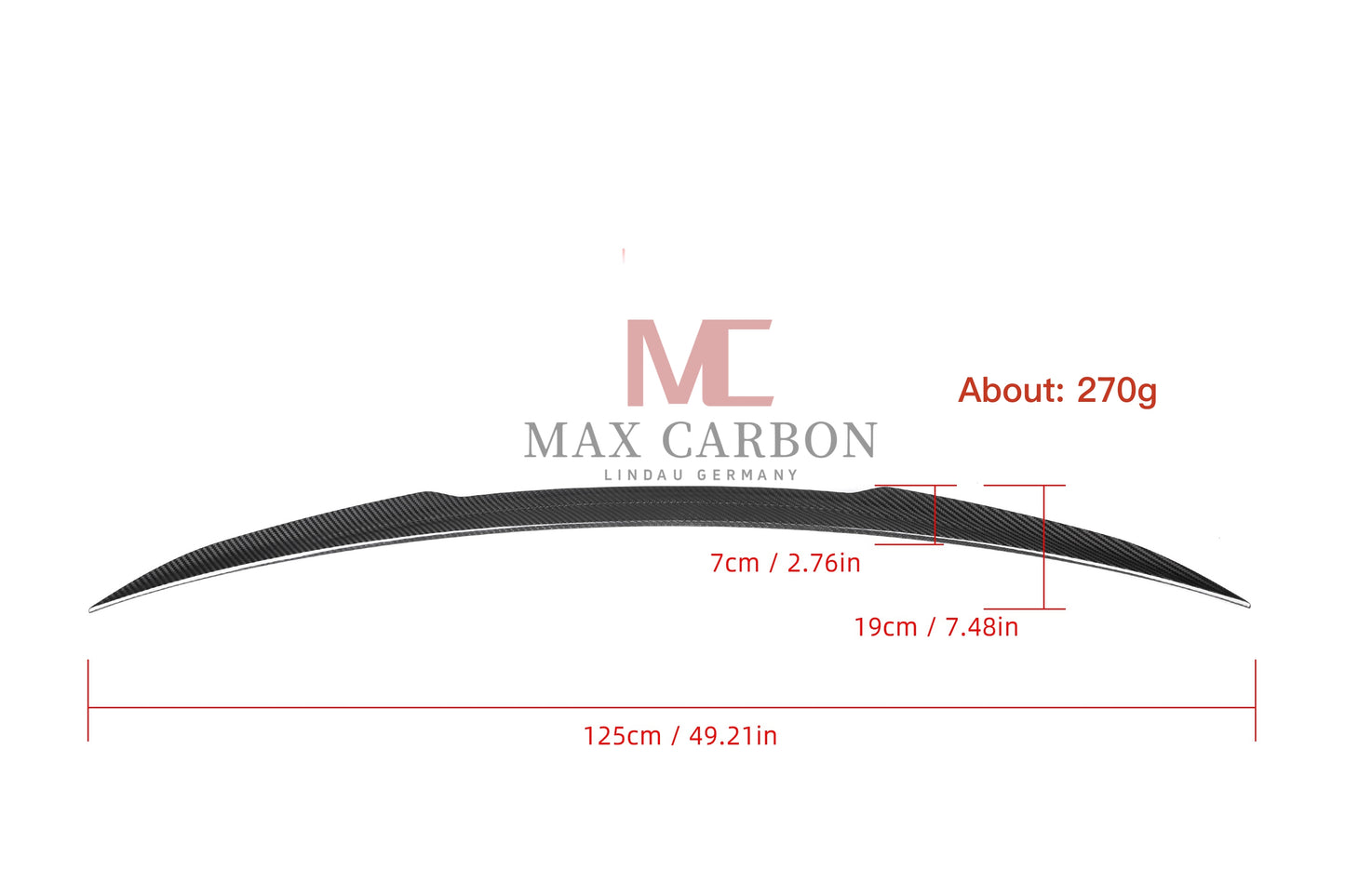 Lèvre de becquet arrière MC MAX CARBON Performance pour Mercedes Benz W213 classe E AMG E63 