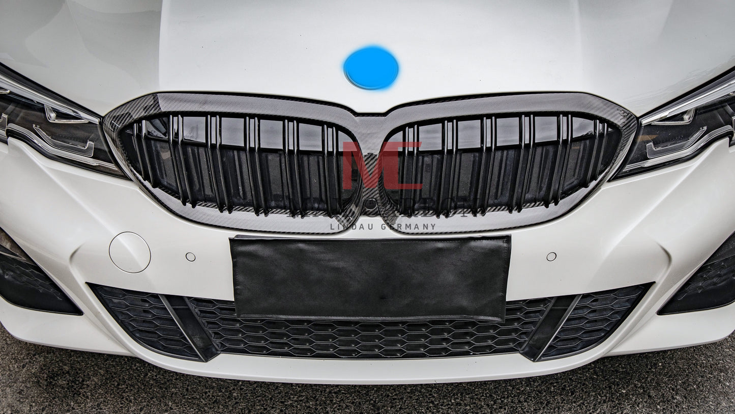 MC MAX CARBON Dry Carbon Ziergitter Grill Kühlergrill Ersatz für BMW G20 G21 inkl. M340i