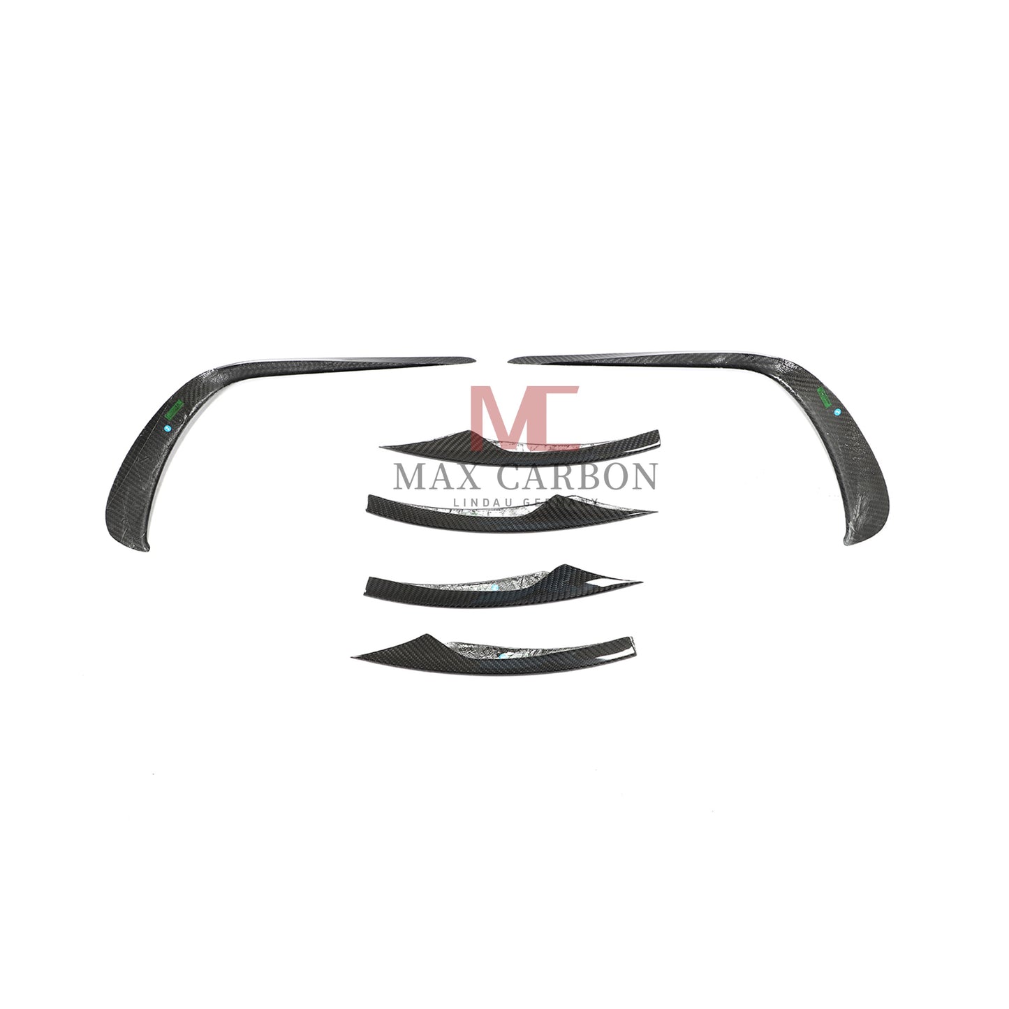 MC Performance 6 pièces Canards de pare-chocs avant en carbone pour Mercedes Benz classe E W213 S213 E300 E350 E400 E450