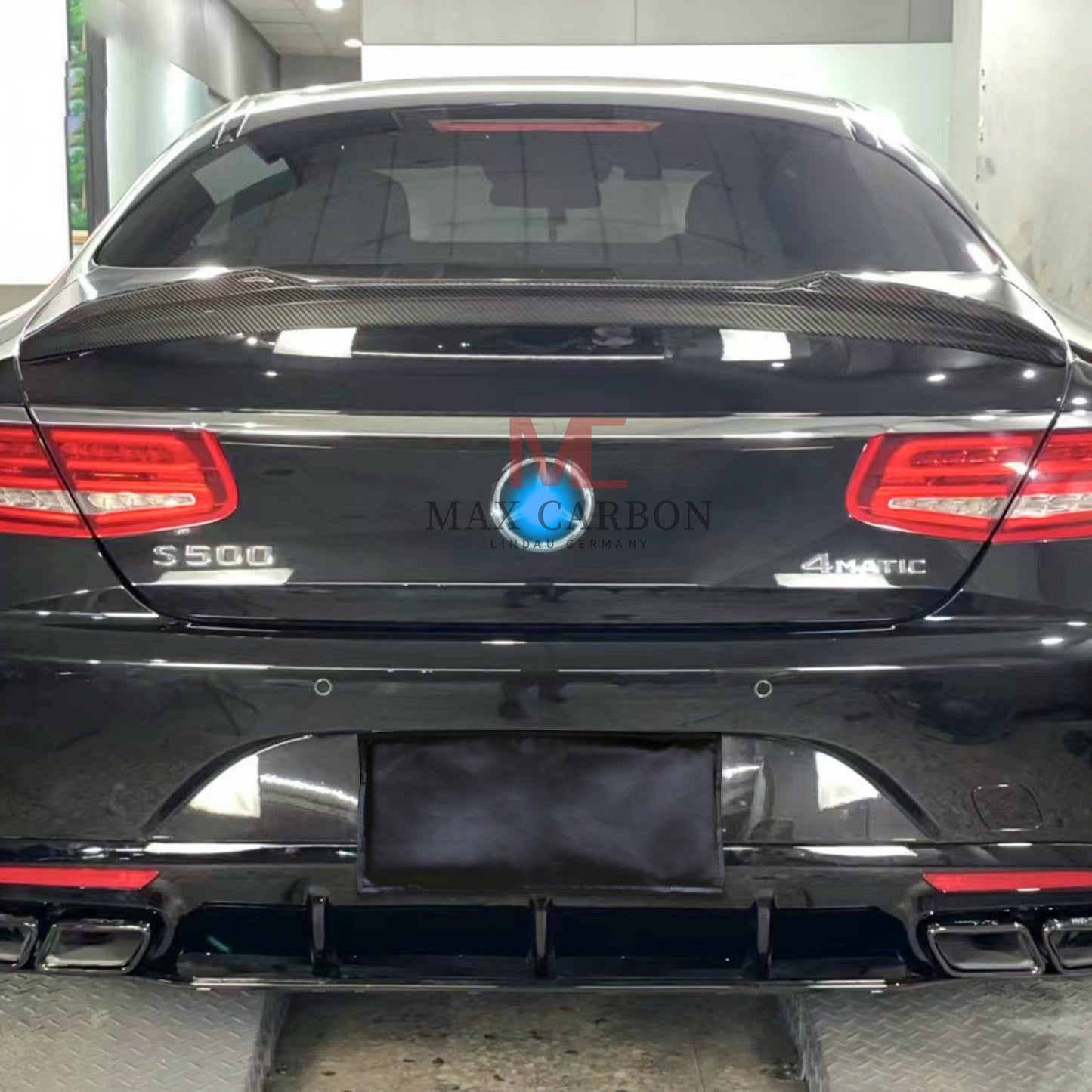 Lèvre de becquet arrière MC MAX CARBON Performance, pour Mercedes Benz classe S W222 berline AMG S63 S500 