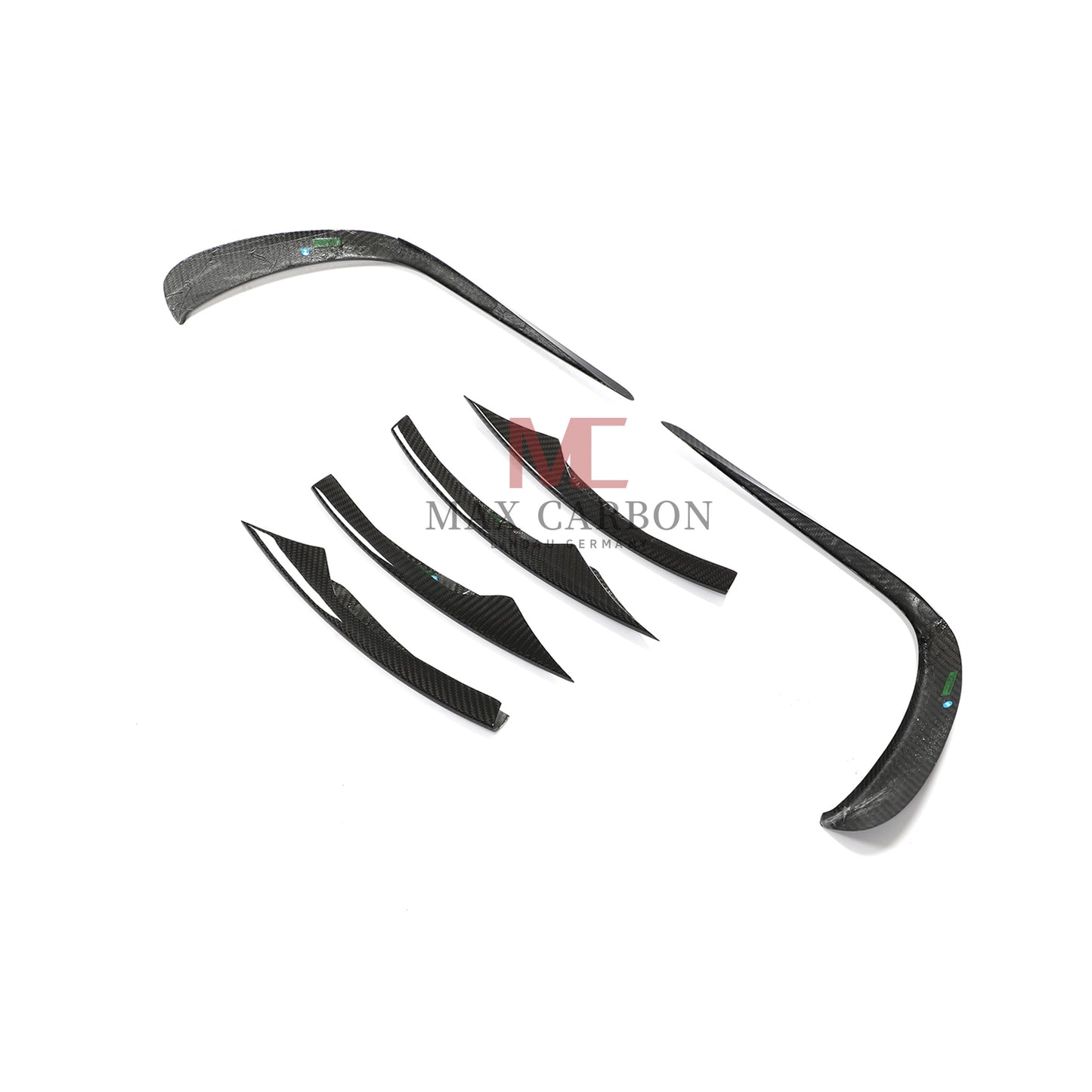 MC Performance 6 pièces Canards de pare-chocs avant en carbone pour Mercedes Benz classe E W213 S213 E300 E350 E400 E450