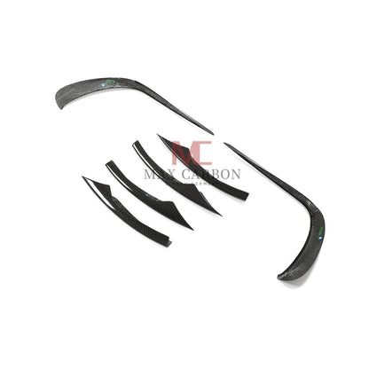 MC Performance 6 pièces Canards de pare-chocs avant en carbone pour Mercedes Benz classe E W213 S213 E300 E350 E400 E450