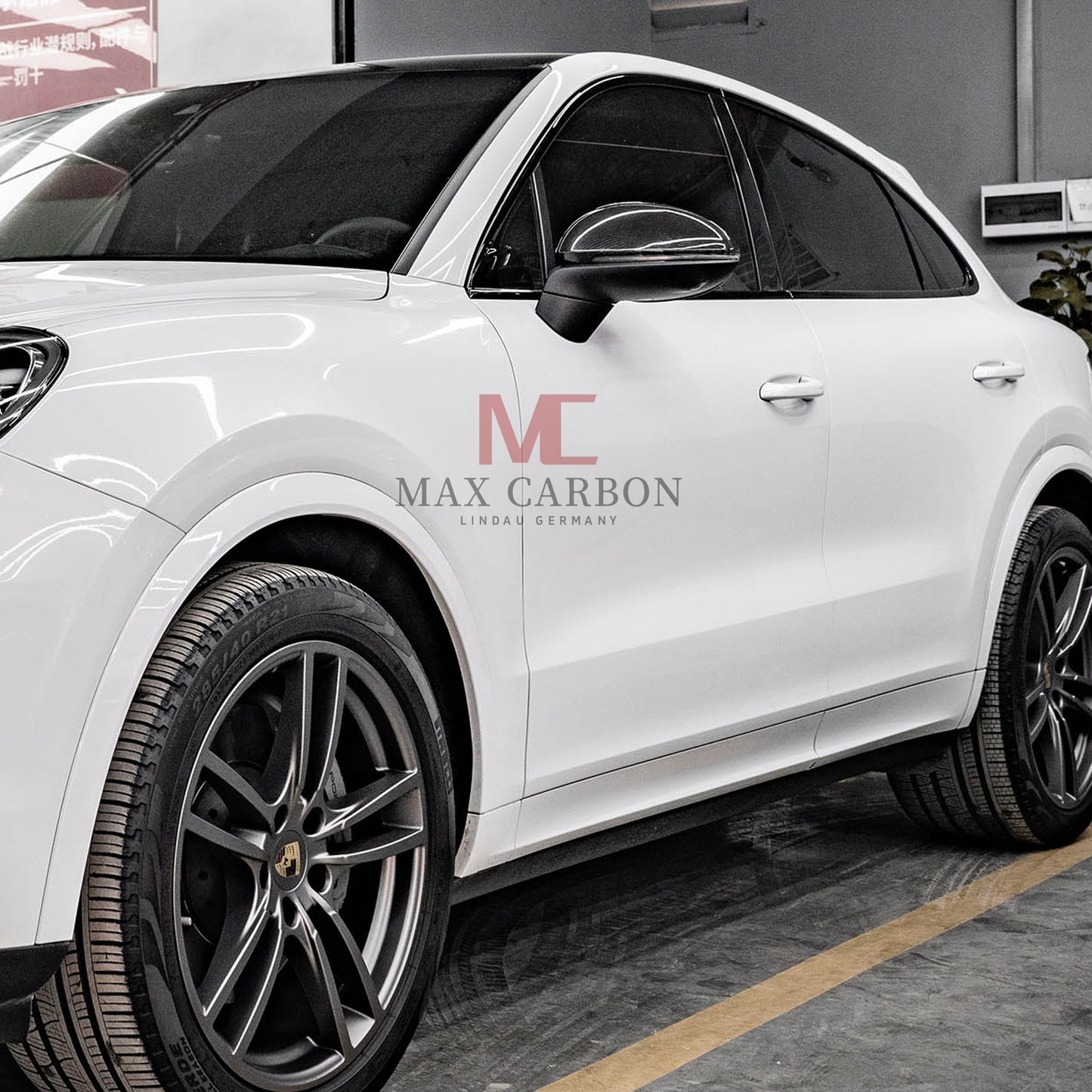 MAX CARBON Ersatz Spiegelkappen für Porsche Cayenne 9YA 9Y0 Cayenne Coupé 9YB S Turbo GTS GT