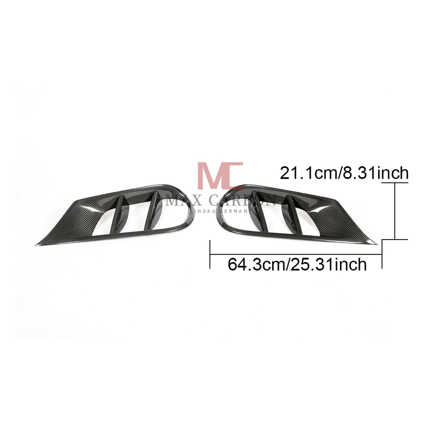 MC Performance für Mercedes Benz E Klasse W212 S212 Carbon Fiber Front Stoßstange Vent Zierleisten