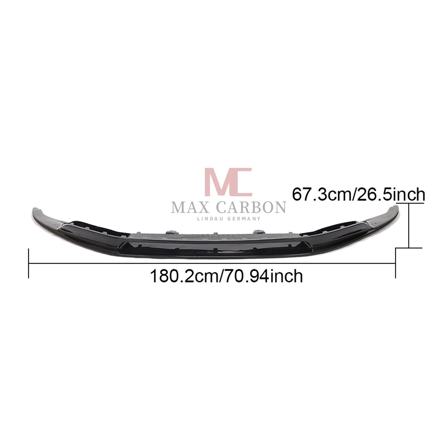 MC MAX CARBON DRY CARBON Performance Frontlippe Lip passend für Audi R8 4S vor Facelift