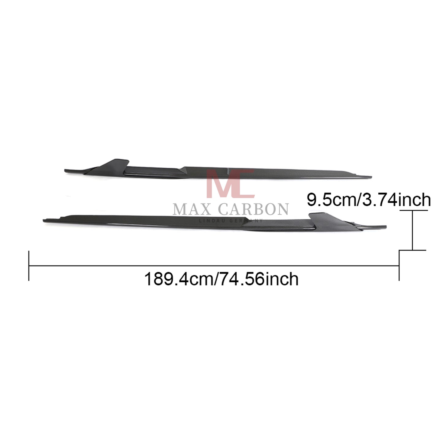 MC MAX CARBON DRY CARBON Performance side skirts flaps suitable for Audi R8 4S 