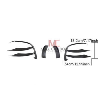 Becquet de lèvre avant à bord détachable MC MAX CARBON Performance pour berline Mercedes Benz classe A W177
