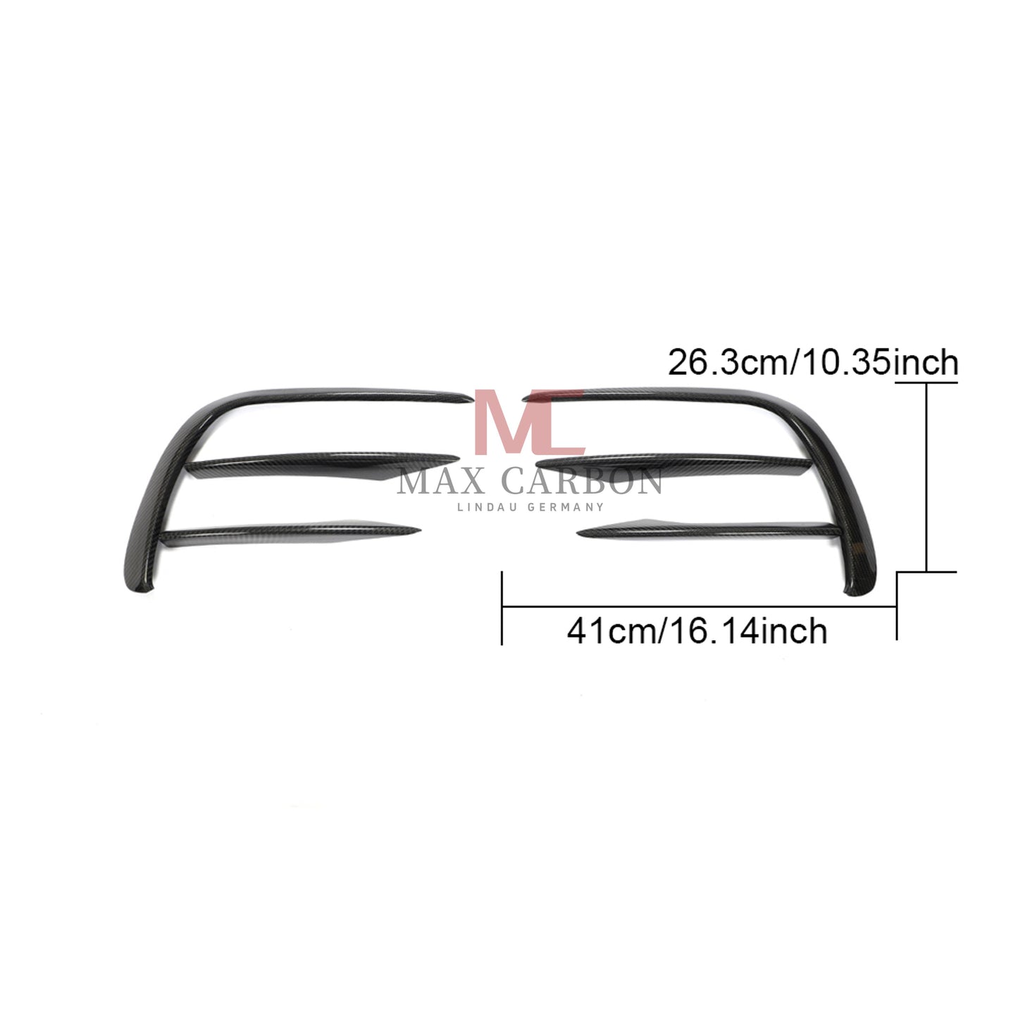 MC Performance 6 pièces Canards de pare-chocs avant en carbone pour Mercedes Benz classe E W213 S213 E300 E350 E400 E450