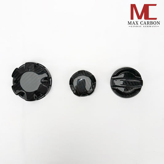 MAX CARBON Performance Öl Wasser Klima Abdeckung 3 Stücke im Satz für Motorraum passend für BMW G80 G81 M3 G82 G83 M4 M2 G87