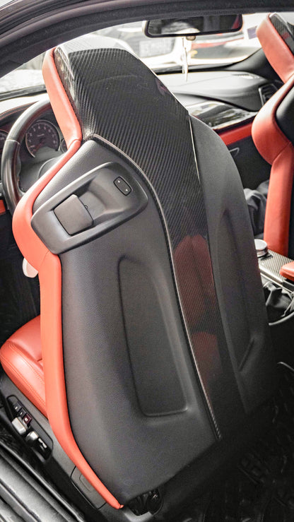 MAX CARBON Dry Carbon Prepreg Sitz Abdeckung Cover passend für BMW M2 Competition F87 M3 F80 M4 F82 F83