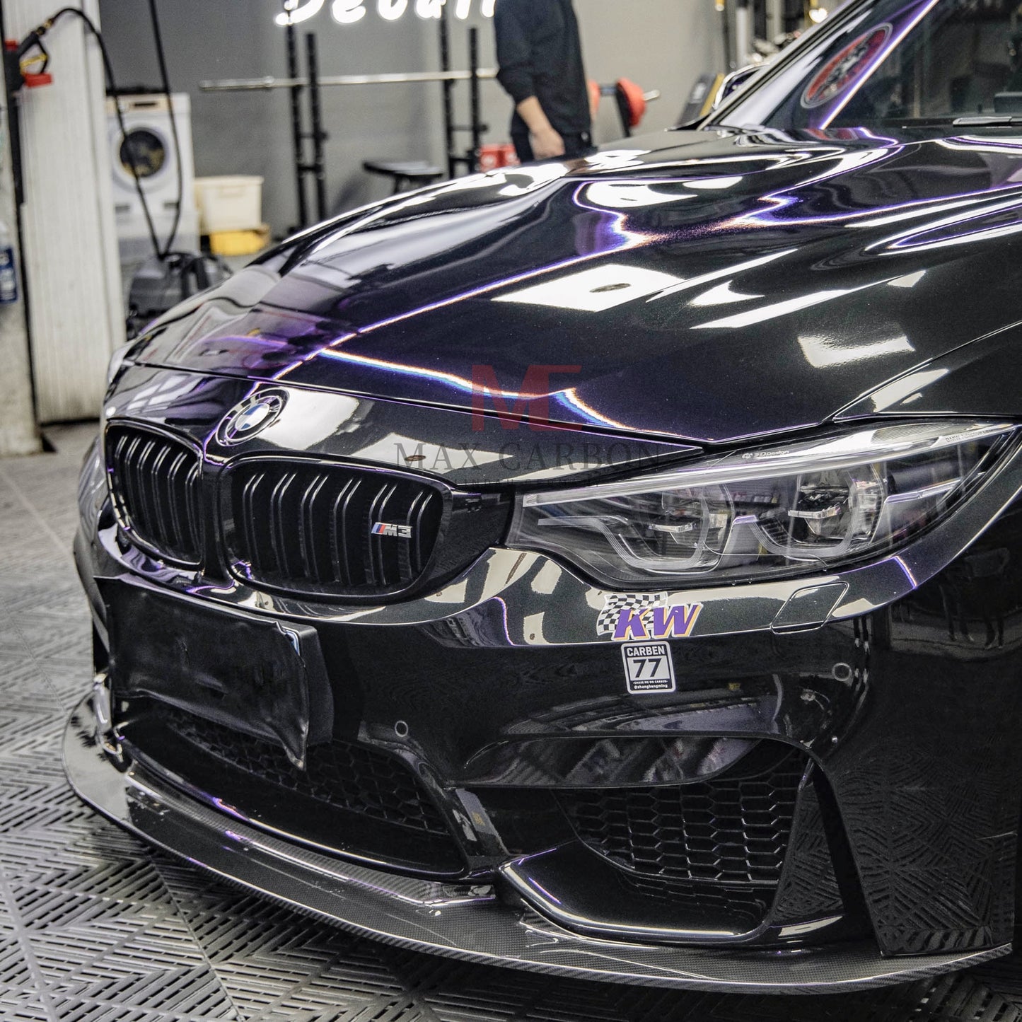 MAX CARBON Dry Carbon Prepreg Performance Frontlippe Ersatz passend für BMW M3 F80 M4 F82 F83 GT4