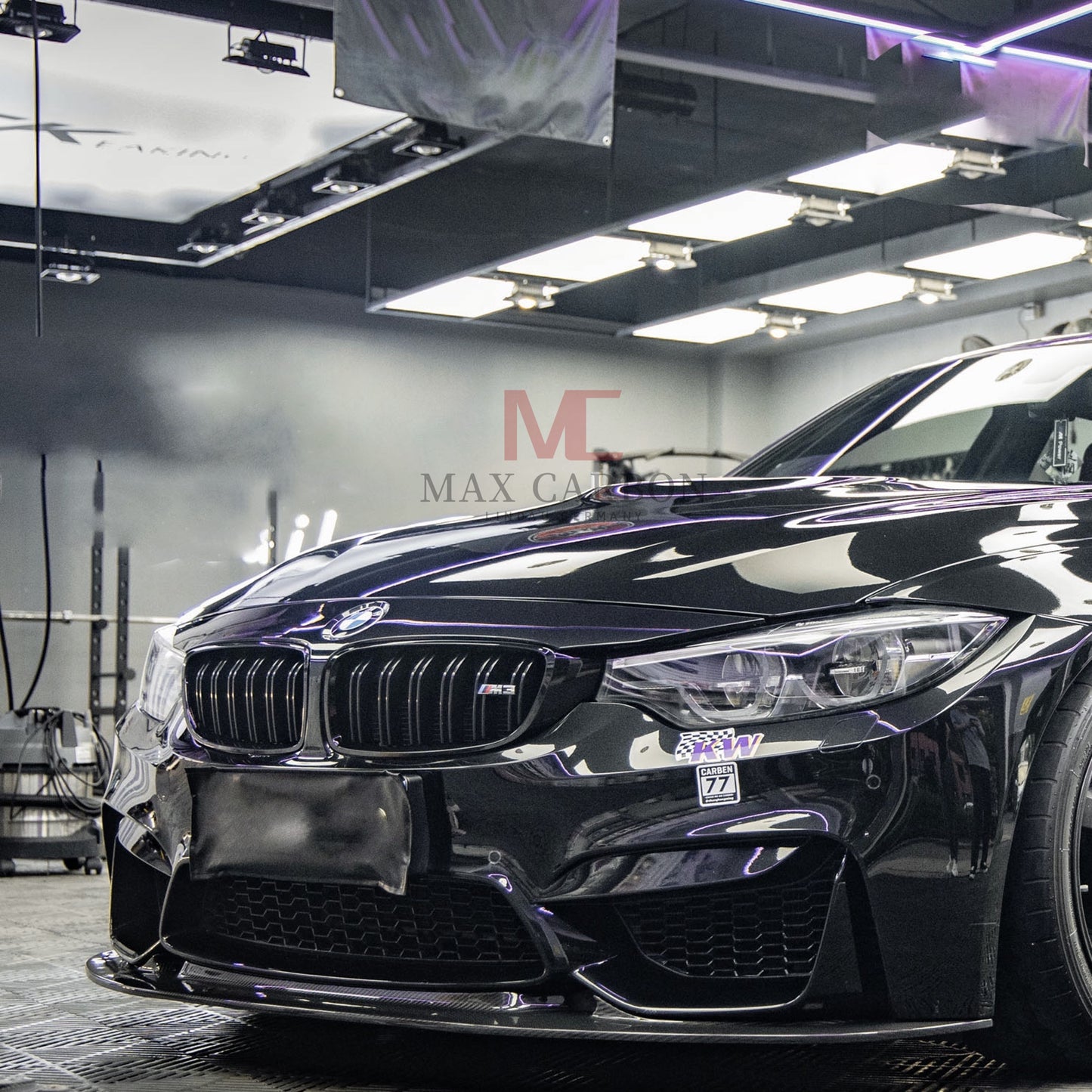 MAX CARBON Dry Carbon Prepreg Performance Frontlippe Ersatz passend für BMW M3 F80 M4 F82 F83 GT4