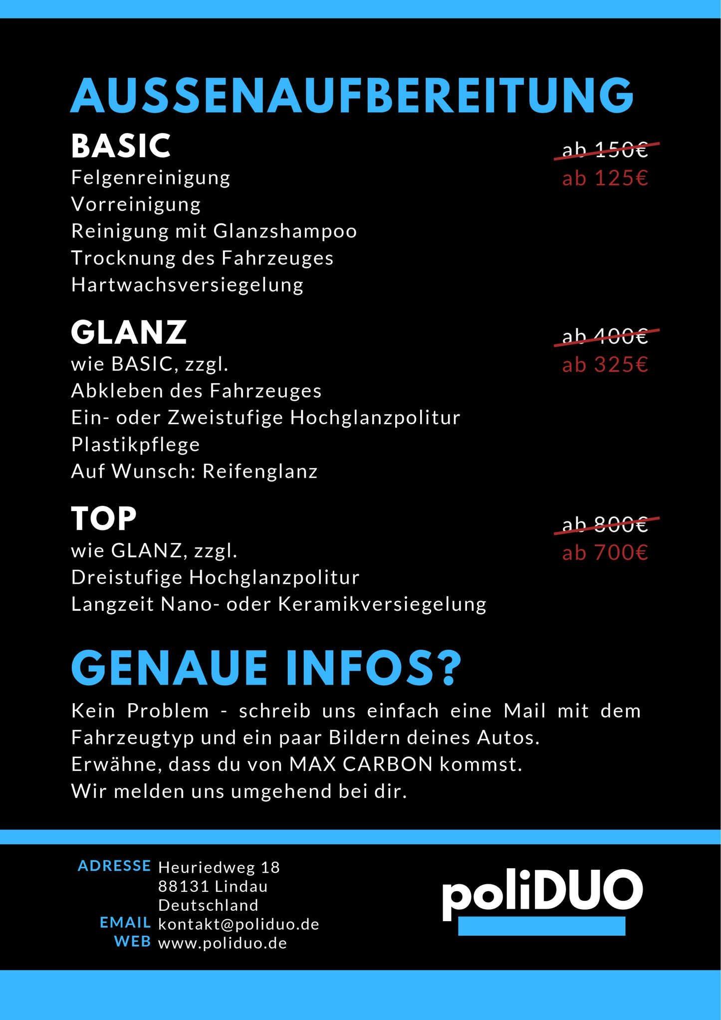 MC Vorteilswelt Partnerdienstleistungen - poliDUO Fahrzeugaufbereitung in Lindau am Bodensee