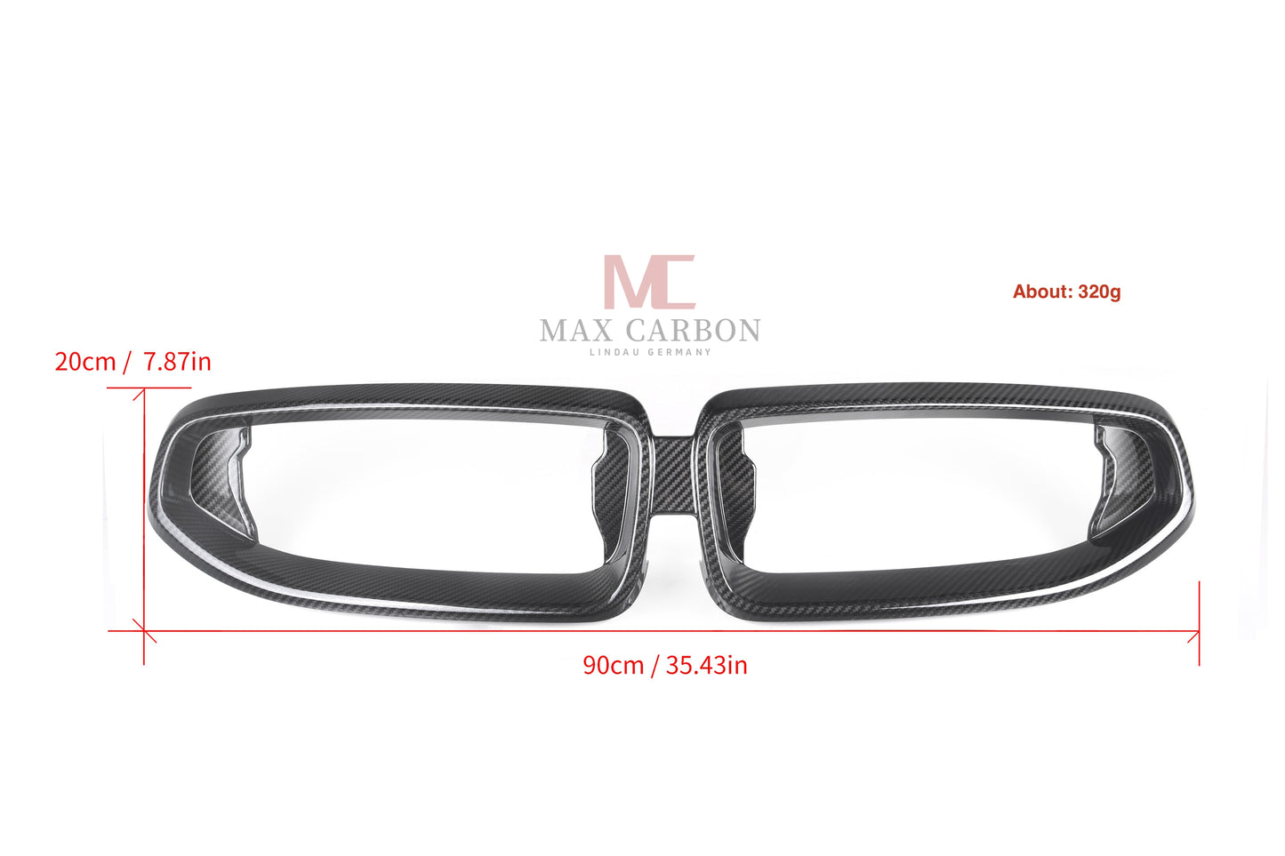 MAX CARBON Performance Echt Dry Carbon Karbon Kühlergrill Nieren passt für BMW G42 M240i Coupe