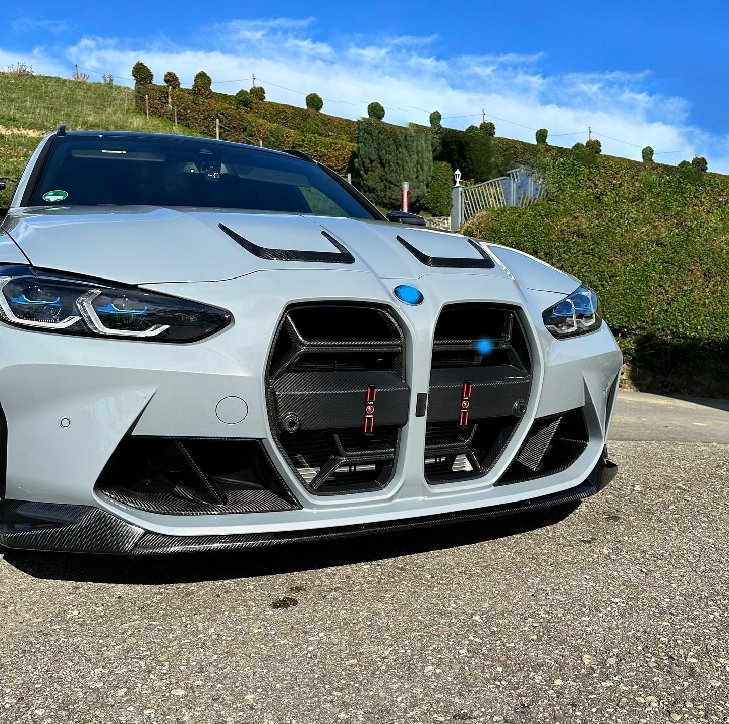 MAX CARBON Premium Dry Carbon Front Kühlergrill Nieren Gitter für BMW M3 M4 G80 G81 G82 G83 CSL