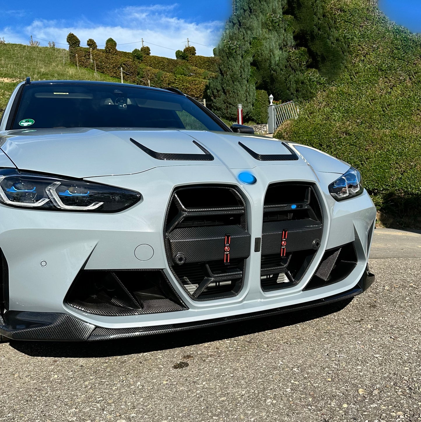 MAX CARBON Premium Dry Carbon Front Kühlergrill Nieren Gitter für BMW M3 M4 G80 G81 G82 G83 CSL
