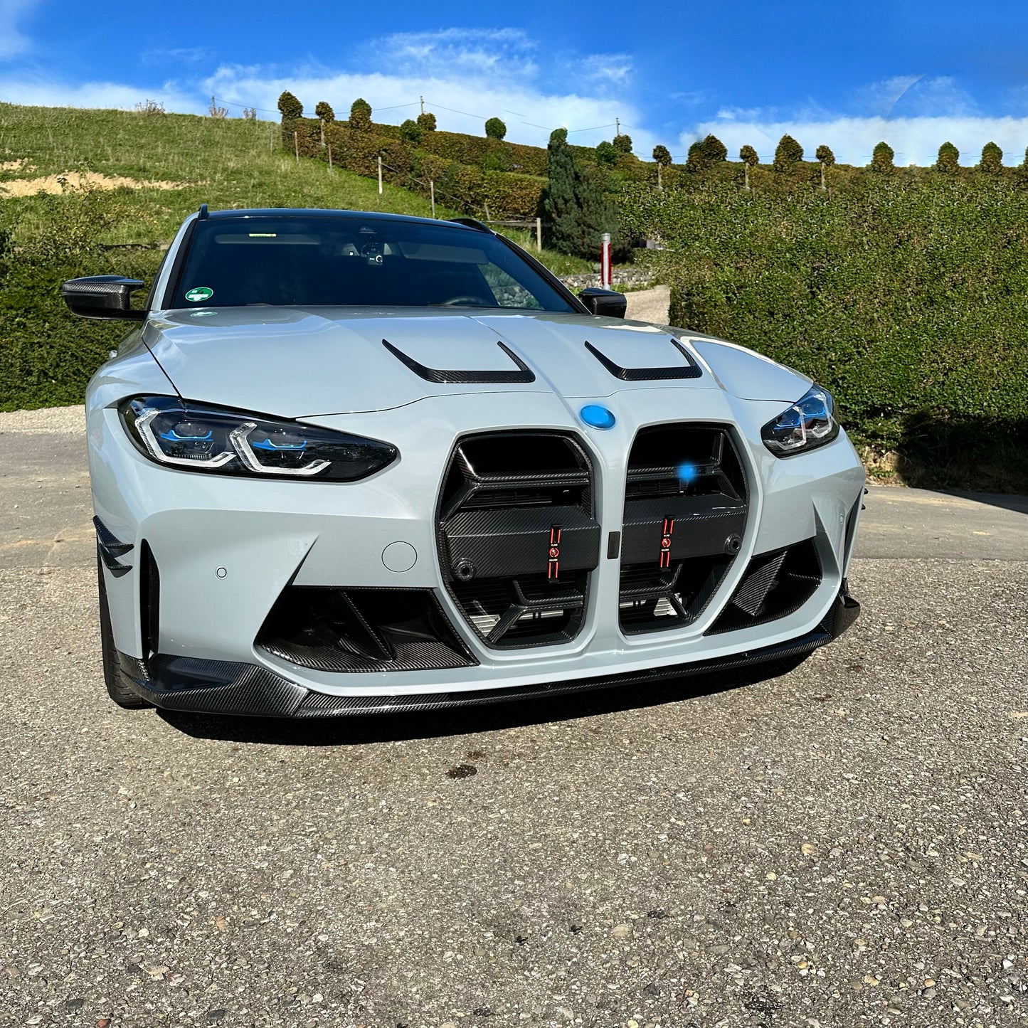 MAX CARBON Premium Dry Carbon Front Kühlergrill Nieren Gitter für BMW M3 M4 G80 G81 G82 G83 CSL
