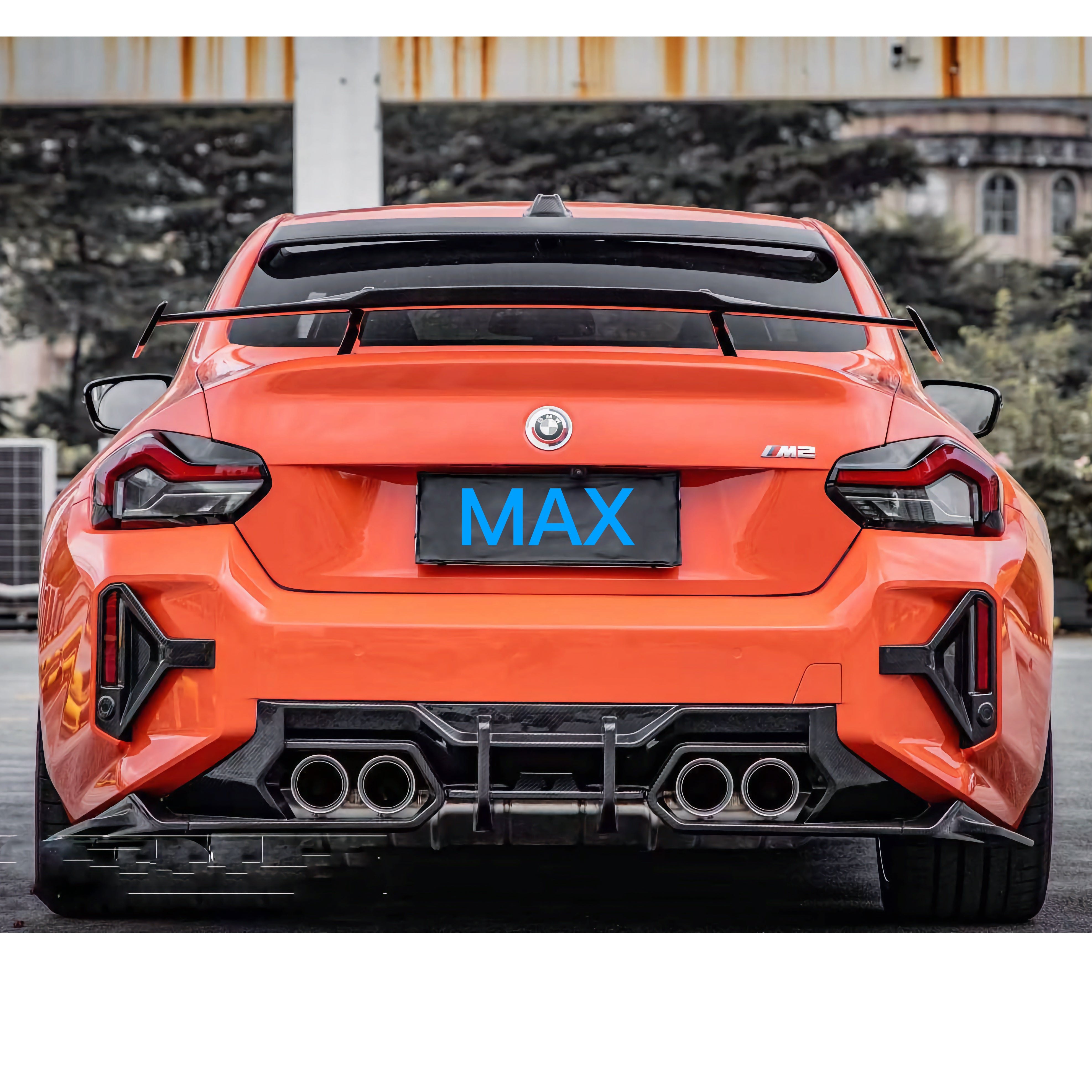 MAX CARBON Performance Trockencarbon Heckspoiler Heckflügel durchströmt für BMW G22 4er G82 M4 G80 M3 M2 G87