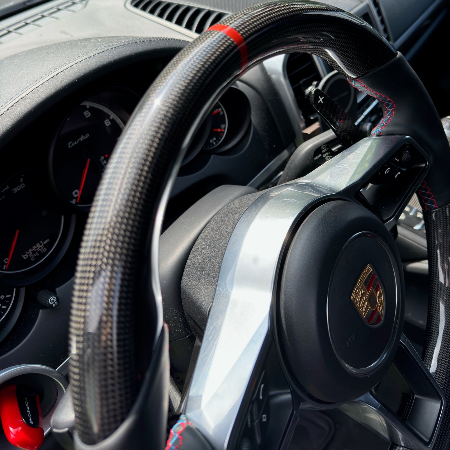 MAX CARBON Performance Carbon Lenkrad Ersatz für Porsche Cayenne Macan 911 Cayman Boxster Panamera