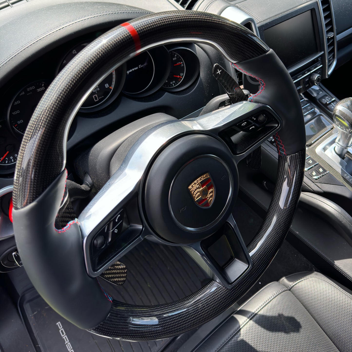 MAX CARBON Performance Carbon Lenkrad Ersatz für Porsche Cayenne Macan 911 Cayman Boxster Panamera