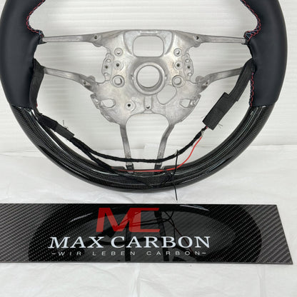 MAX CARBON Performance Carbon Lenkrad Ersatz für Porsche Cayenne Macan 911 Cayman Boxster Panamera