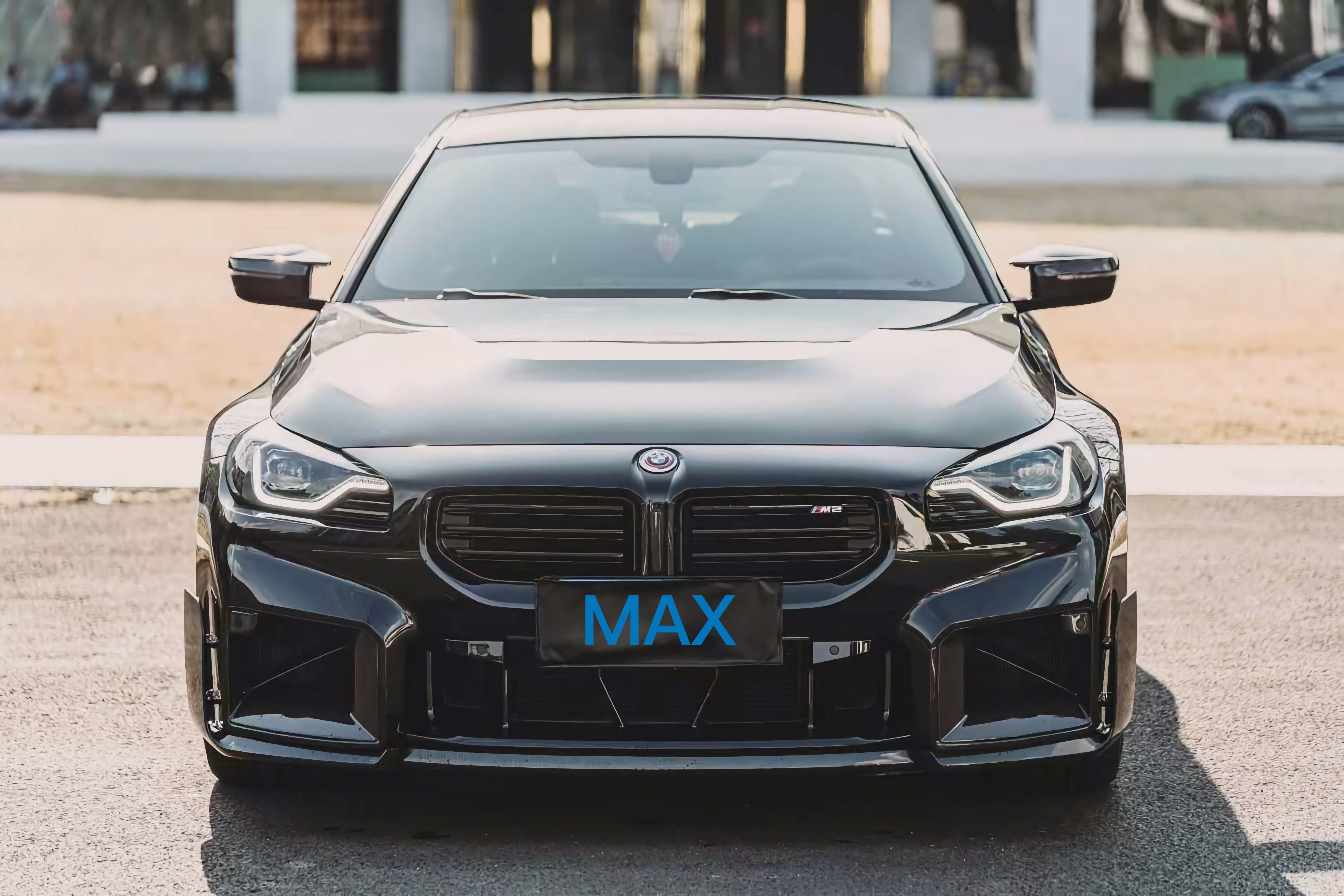 MAX CARBON Performance Echt Dry Carbon Voll Karbon Frontaufsatz Frontlippe 3 Parts Satz passend für BMW M2 G87