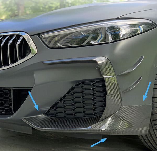 MAX CARBON Performance Echt Dry Carbon Front Flaps Spoiler Lippe Splitter für BMW G14 G15 G16 M850 840