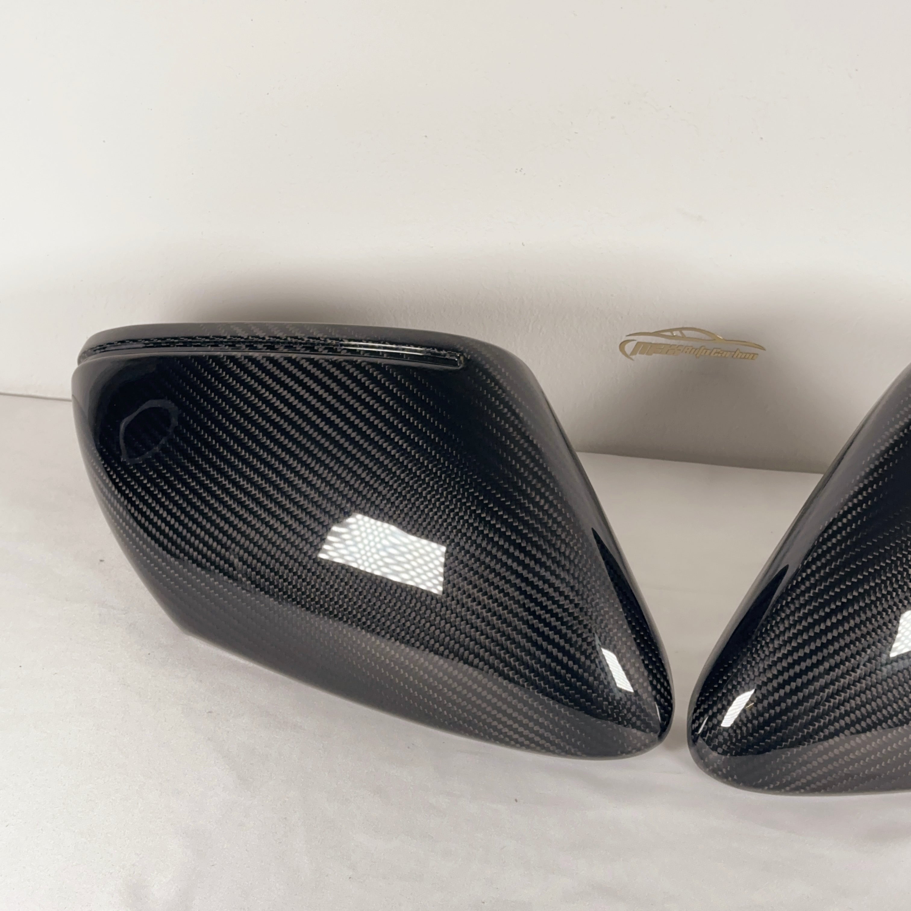 MAX CARBON Performance echt dry Carbon Karbon Ersatz mirror Caps Spiegelkappen für Porsche 911 992 Taycan