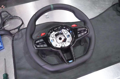 MAX CARBON Dry Carbon Prepreg Lenkrad Spange Ersatz für BMW M2 G87 LCI M3 G80 G81 LCI M4 G82 G83 LCI