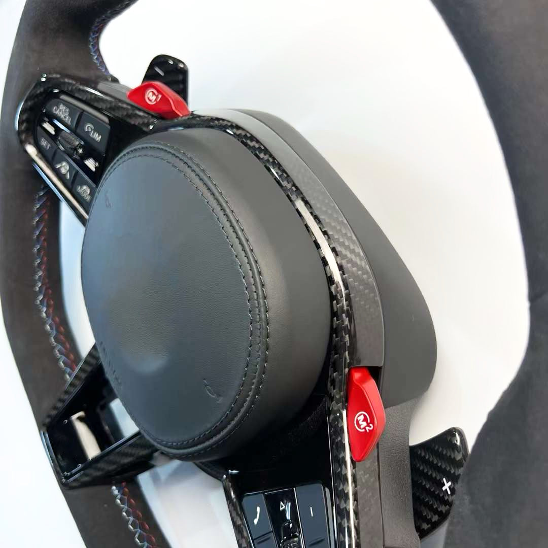 MAX CARBON Dry Carbon Prepreg Lenkrad Spange Ersatz für BMW M2 G87 LCI M3 G80 G81 LCI M4 G82 G83 LCI