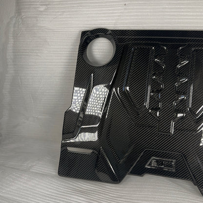 MAX CARBON Performance Trockencarbon Motorabdeckung Motorraum Ersatz für BMW M5 F90 M8 F91 F92 F93