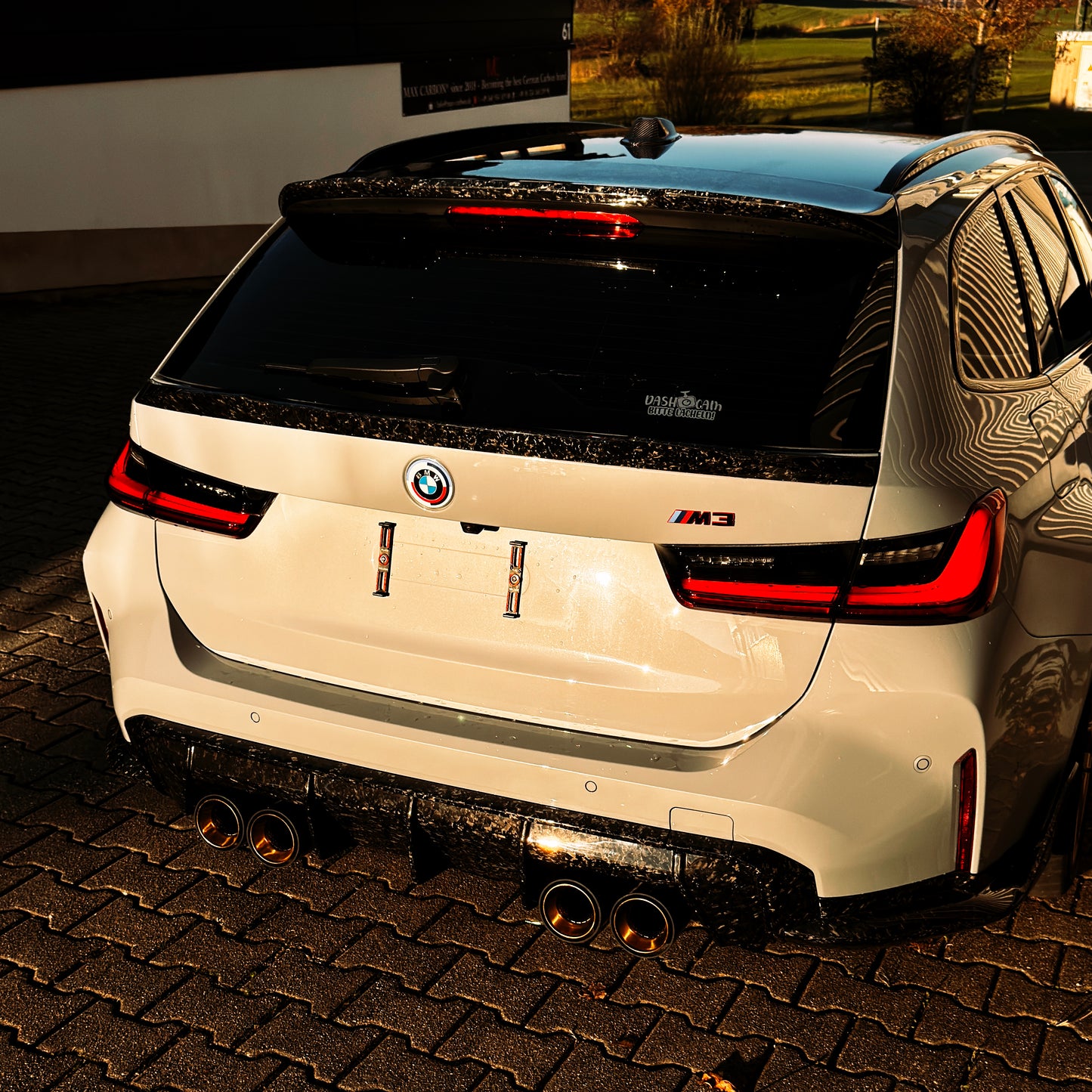 MAX CARBON Dry Carbon Heckspoiler Spoiler Lippe Mitte für BMW M3 G81 Touring G21 M340i SQ Style