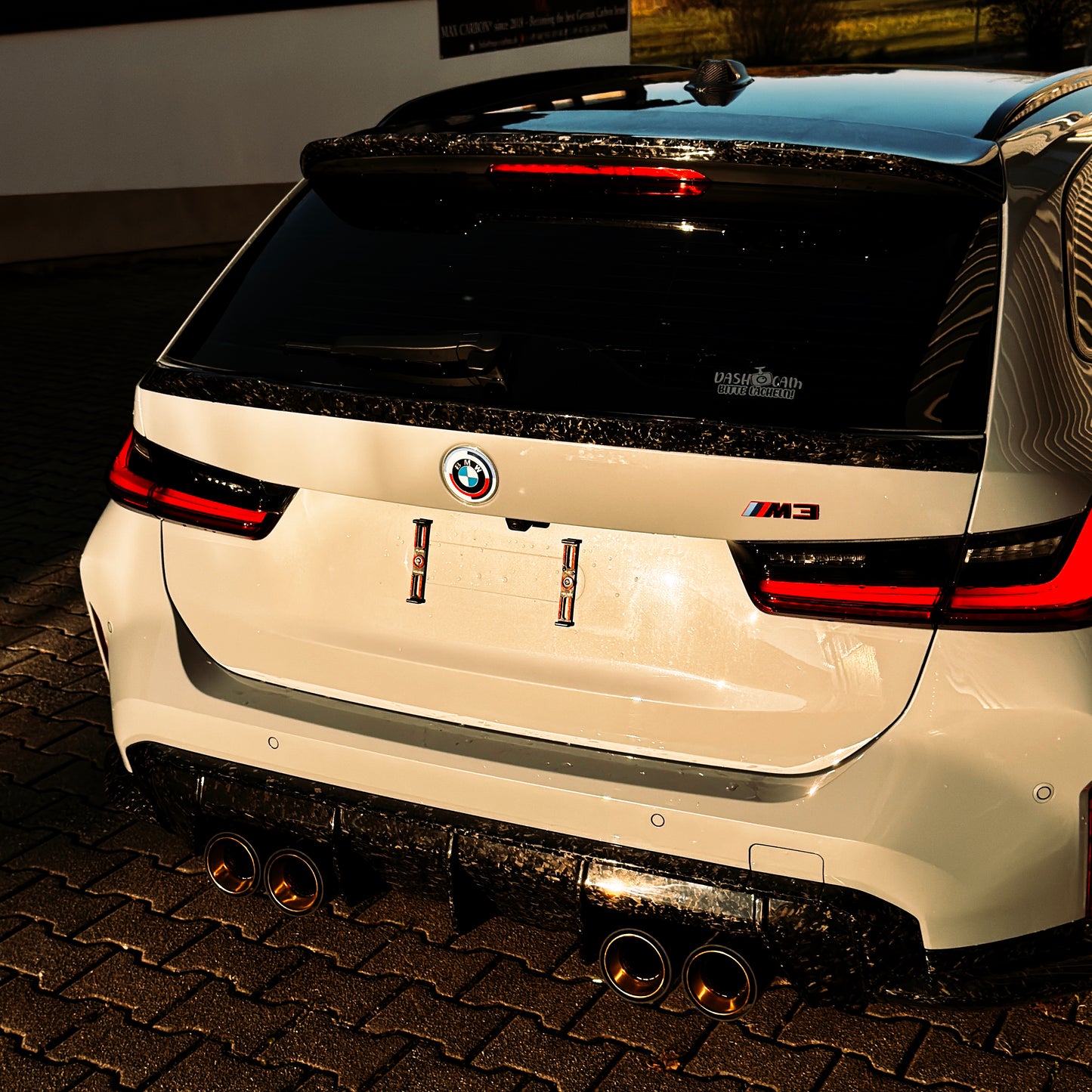 MAX CARBON Dry Carbon Heckspoiler Spoiler Lippe Mitte für BMW M3 G81 Touring G21 M340i SQ Style