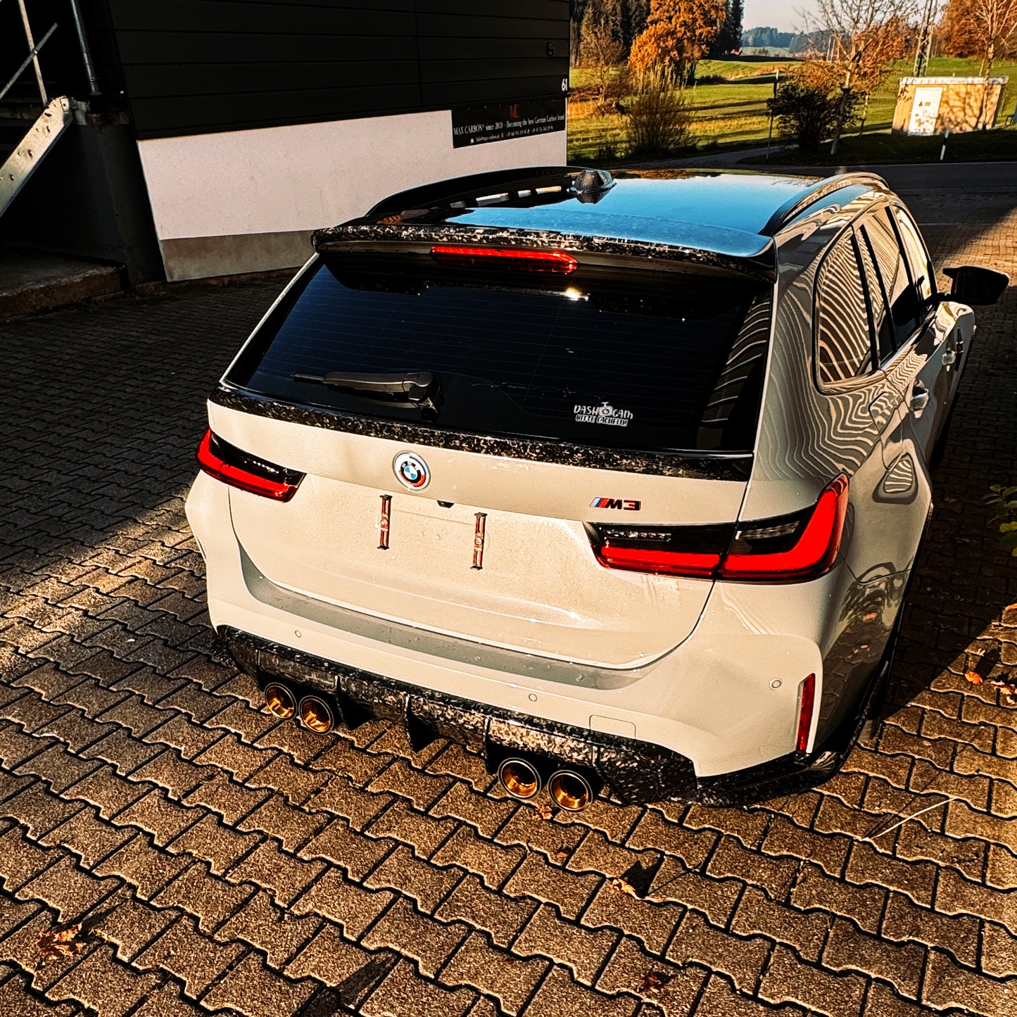 MAX CARBON Dry Carbon Heckspoiler Spoiler Lippe Mitte für BMW M3 G81 Touring G21 M340i SQ Style