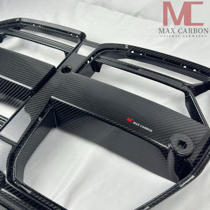 MAX CARBON Premium Dry Carbon Front Kühlergrill Nieren Gitter für BMW M3 M4 G80 G81 G82 G83 CSL