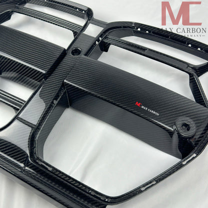 MAX CARBON Premium Dry Carbon Front Kühlergrill Nieren Gitter für BMW M3 M4 G80 G81 G82 G83 CSL