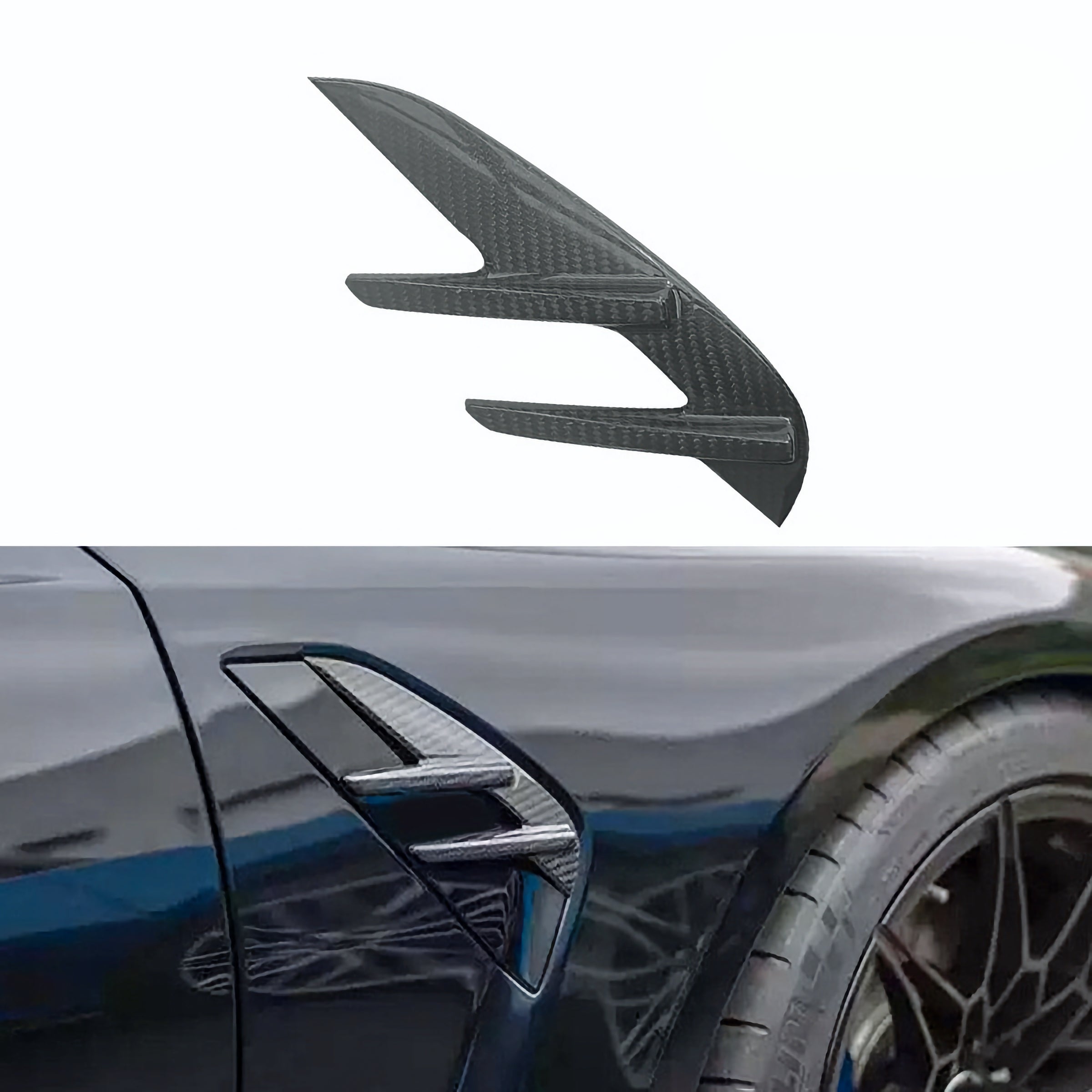 MAX CARBON Performance Voll echt Carbon Aufsatz Zierleiste Lufteinlass Kotflügel für BMW M3 G80 G81 M4 G82 G83