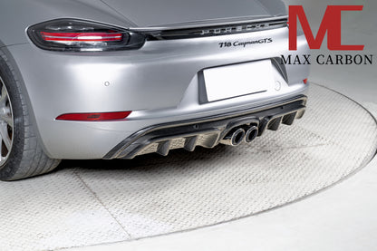 MAX CARBON DRY Carbon Heckdiffusor Ersatz Diffusor passend für Porsche 718 982 Cayman Boxster