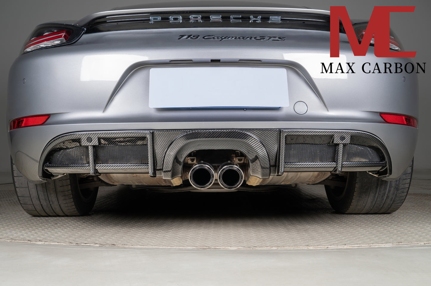 Diffuseur de remplacement pour diffuseur arrière en carbone MAX CARBON DRY adapté à Porsche 718 982 Cayman Boxster 
